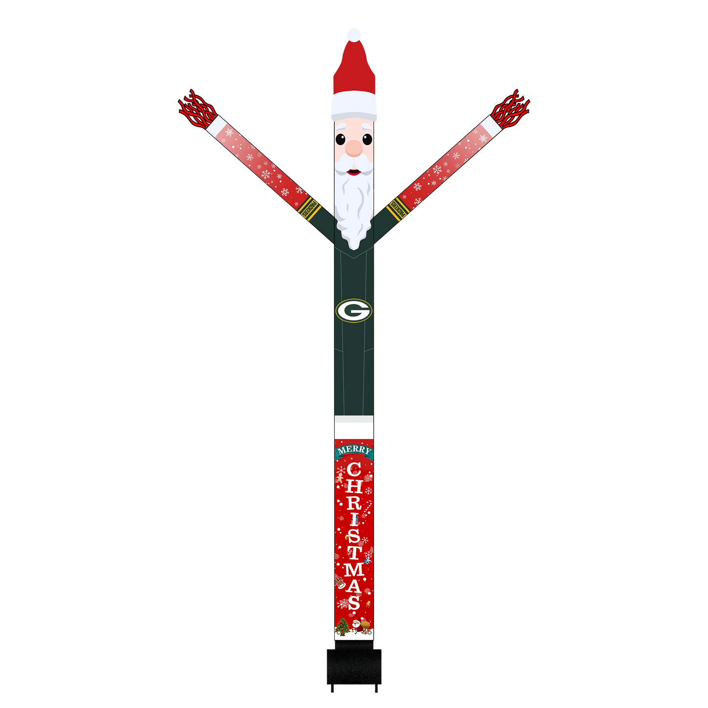 Green Bay Packers Inflatable Festive Christmas Sports Fan Sleeve