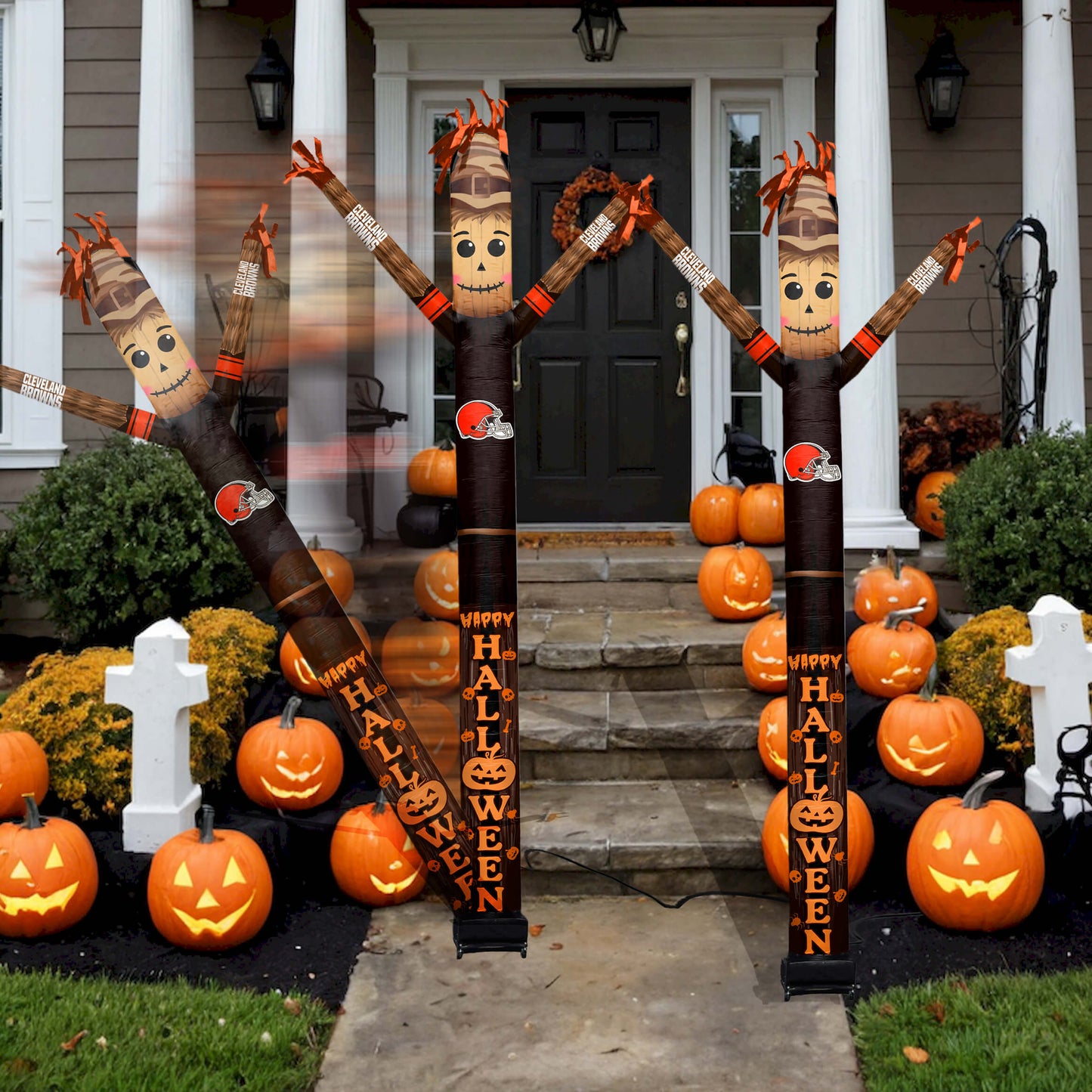 Cleveland Browns Inflatable Festive Halloween Sports Fan Sleeve