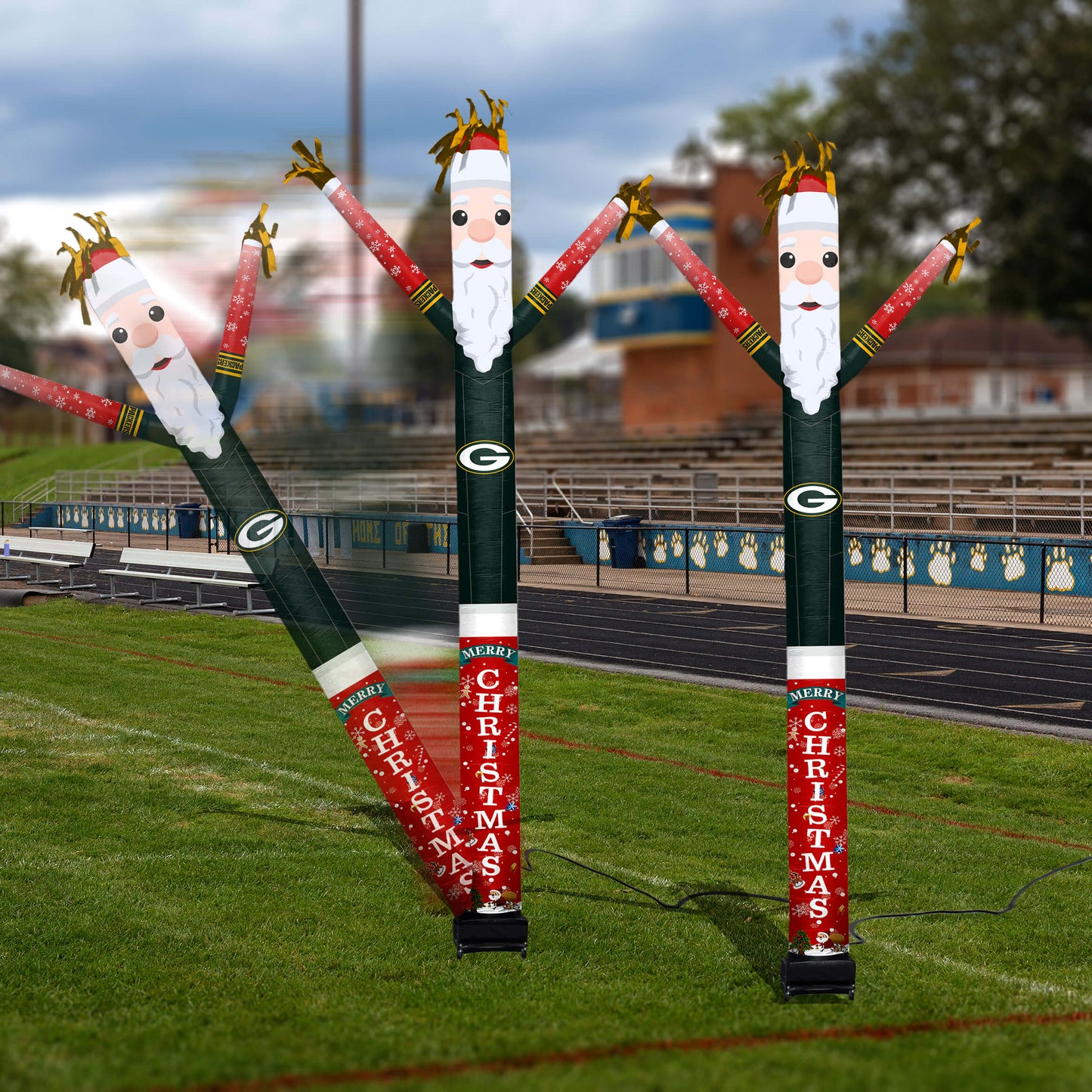 Green Bay Packers Inflatable Festive Christmas Sports Fan Sleeve