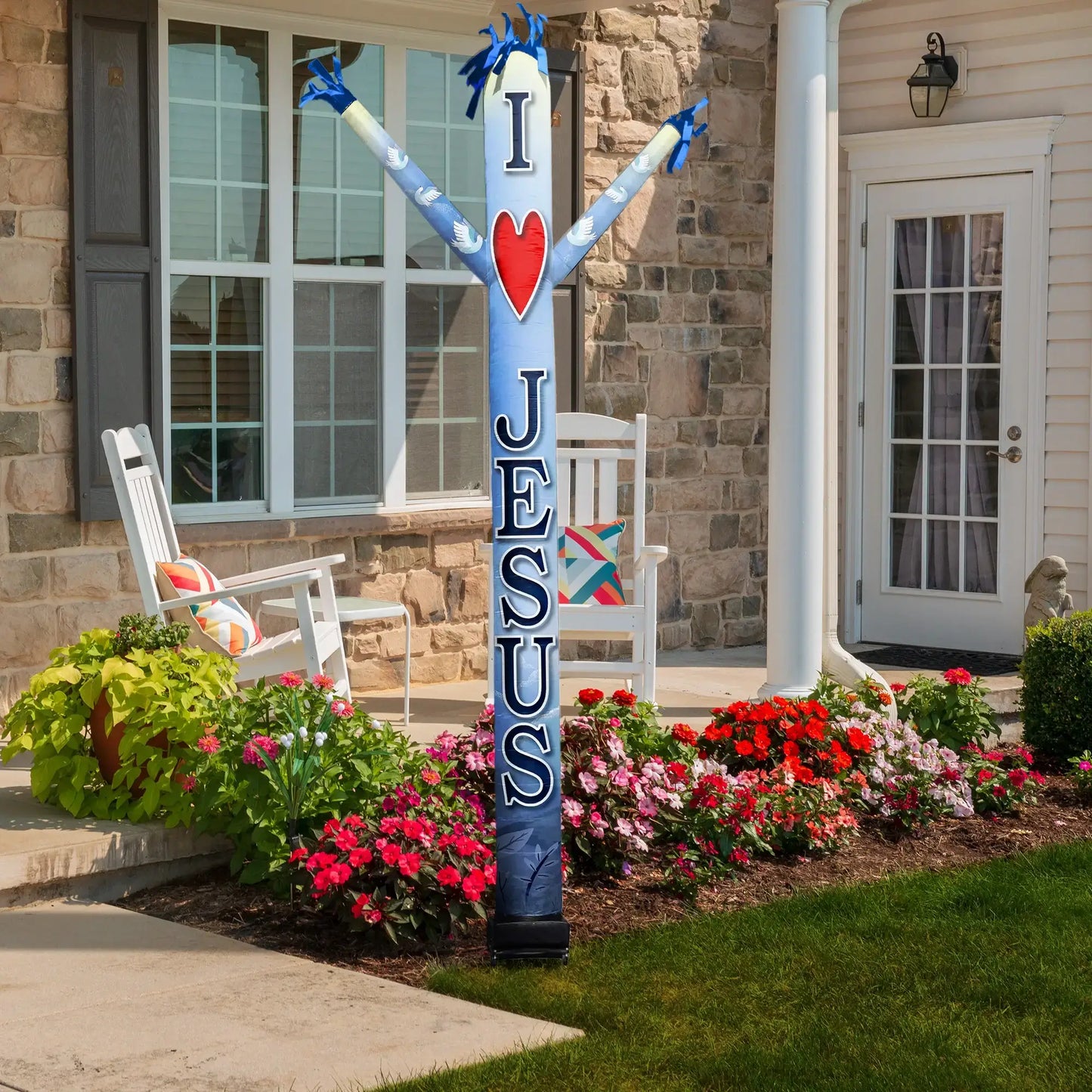I Love Jesus Inflatable Festive Fanz Sleeve
