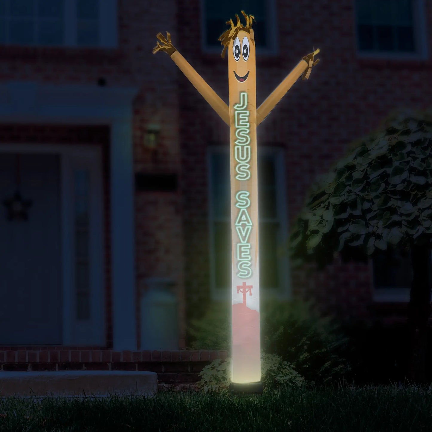 Jesus Saves Inflatable Festive Fanz Sleeve