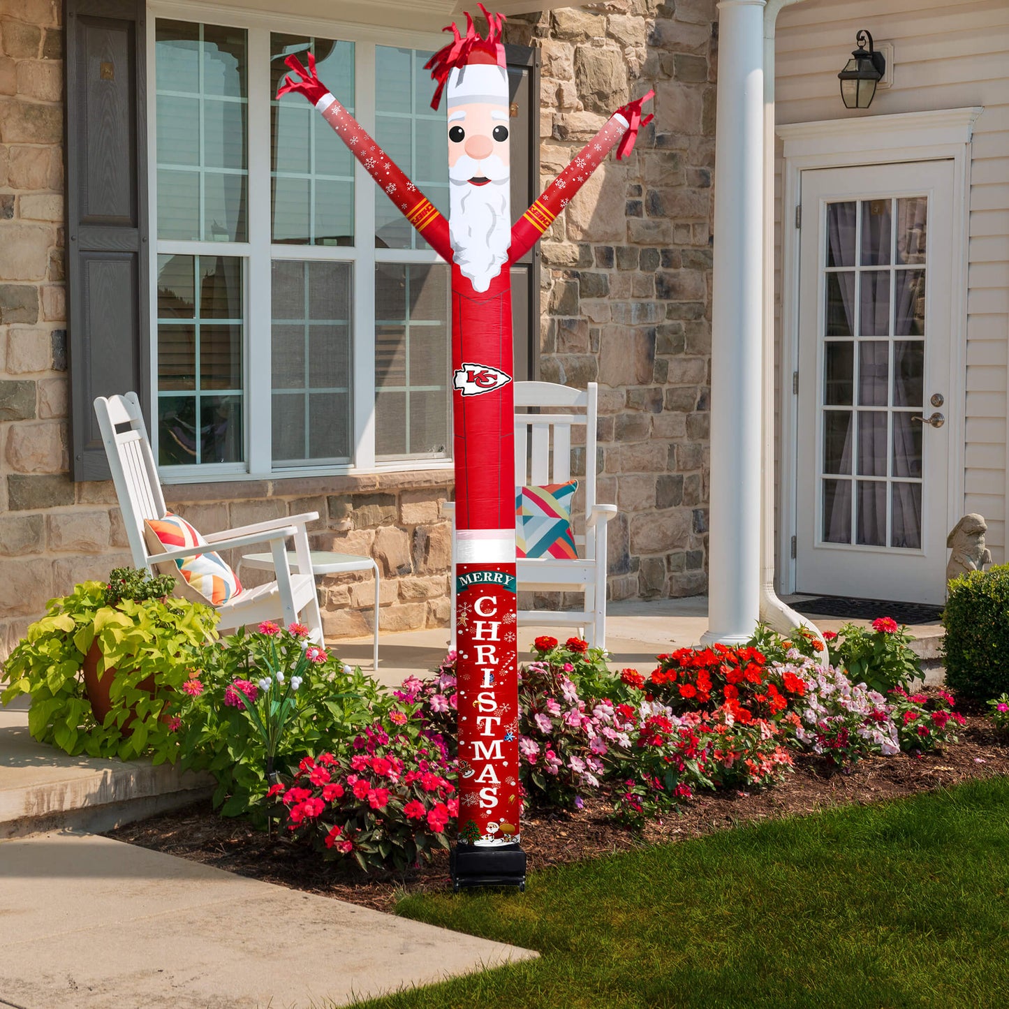 Kansas City Chiefs Inflatable Festive Christmas Sports Fan Sleeve