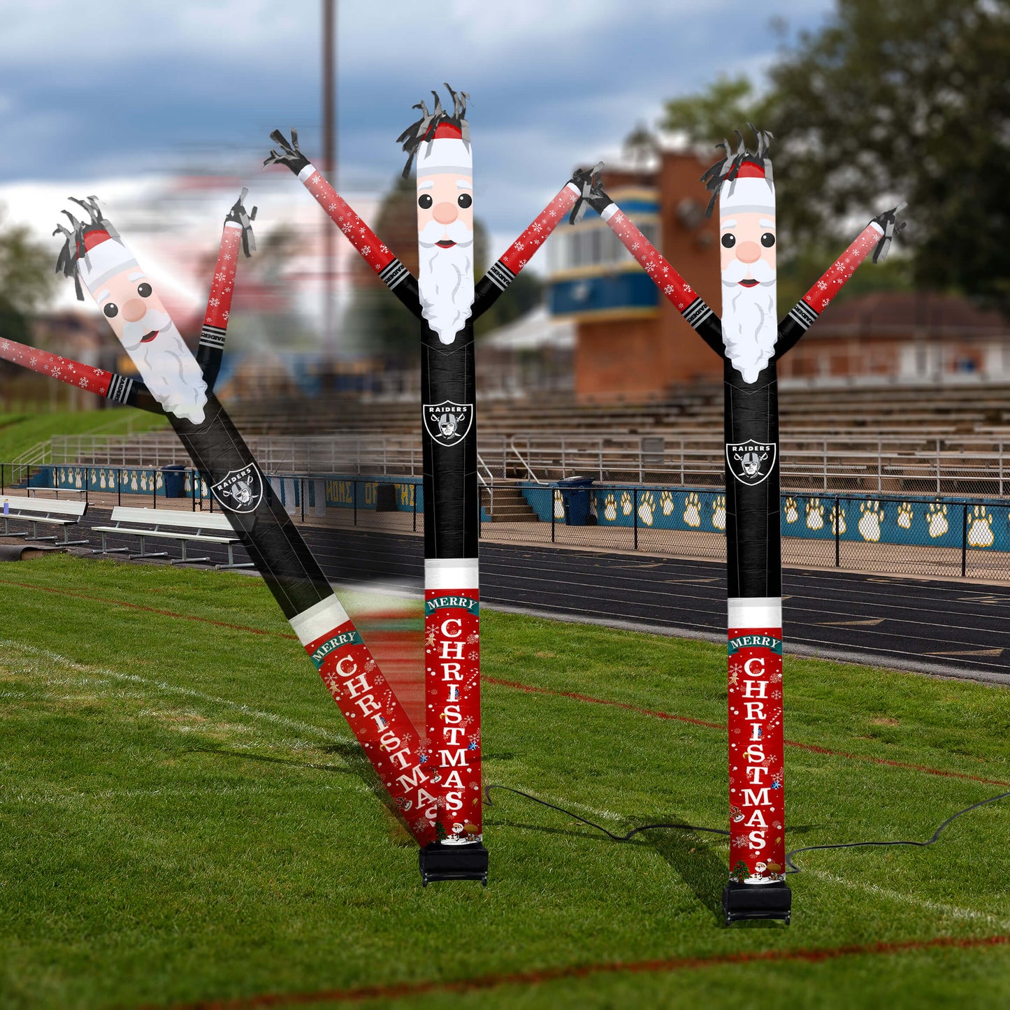 Las Vegas Raiders Inflatable Festive Christmas Sports Fan Sleeve