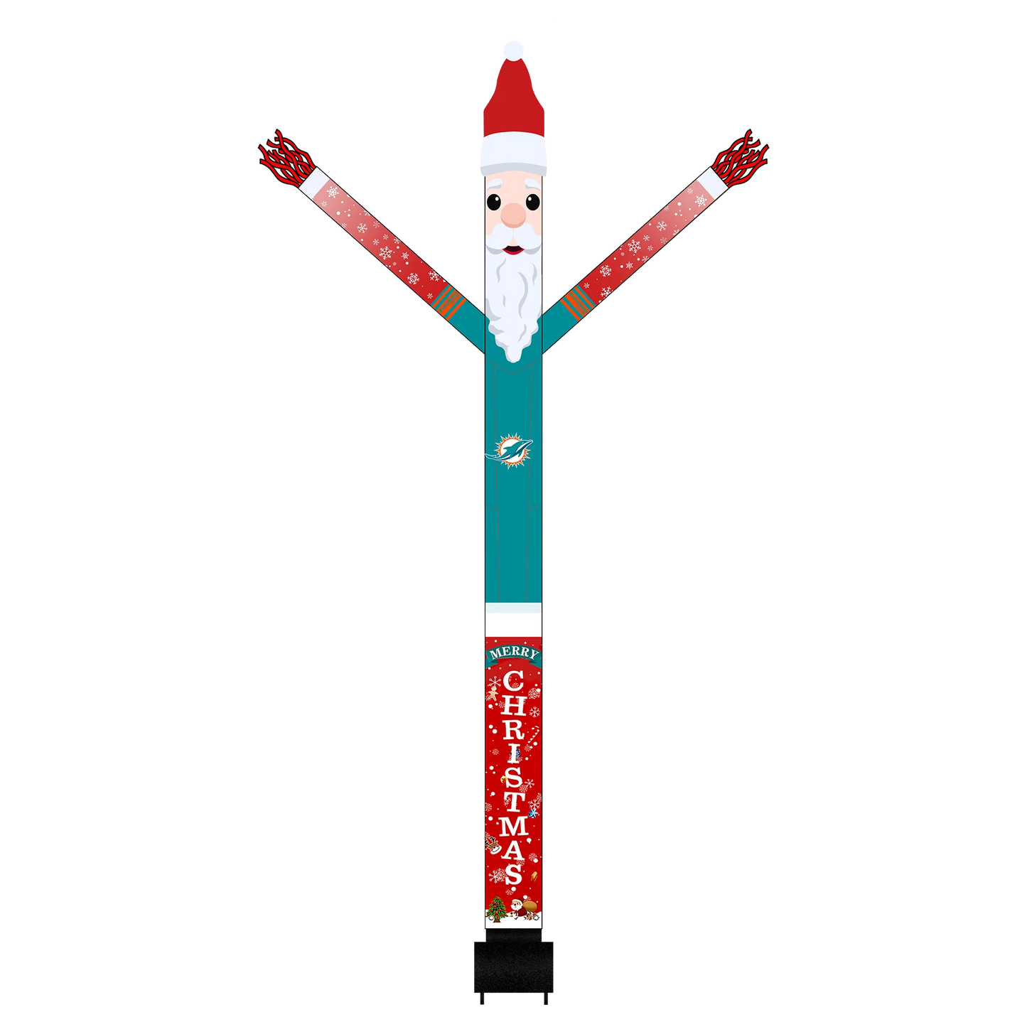 Miami Dolphins Inflatable Festive Christmas Sports Fan Sleeve