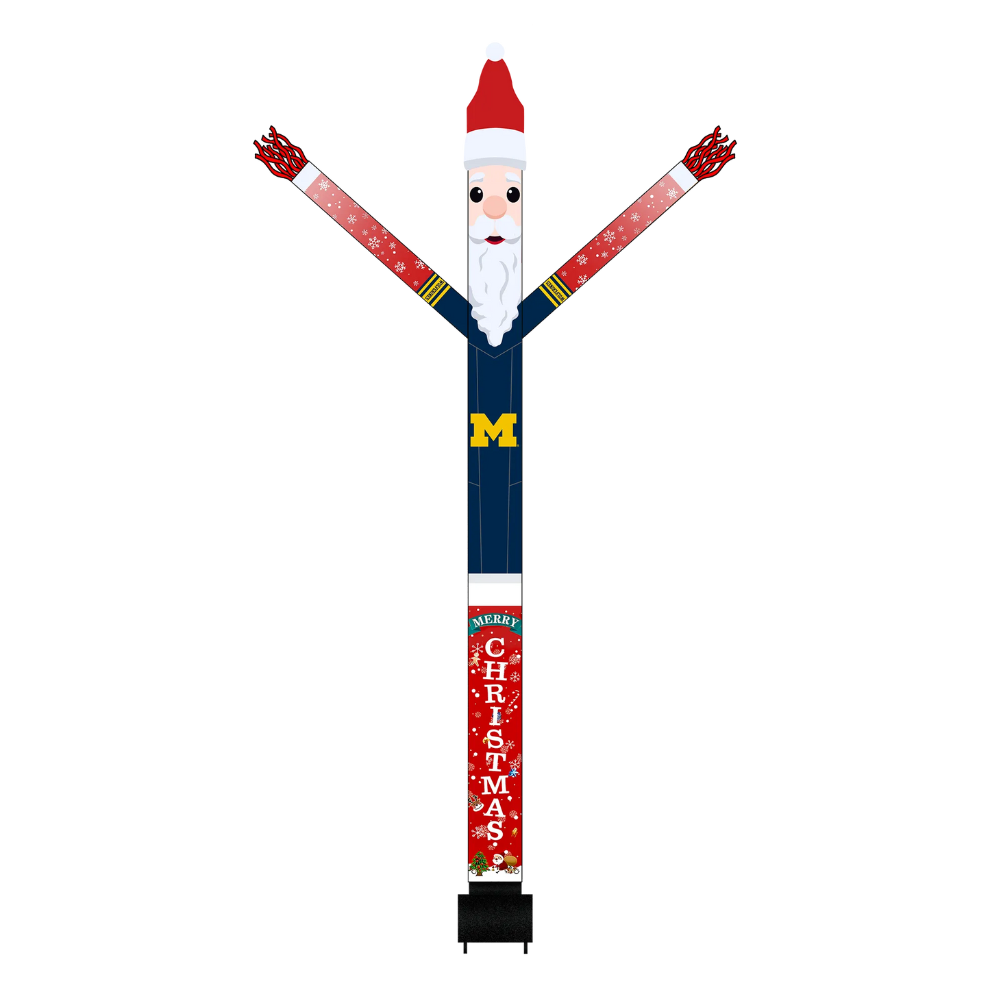 Michigan Wolverines Inflatable Festive Christmas Sports Fan Sleeve