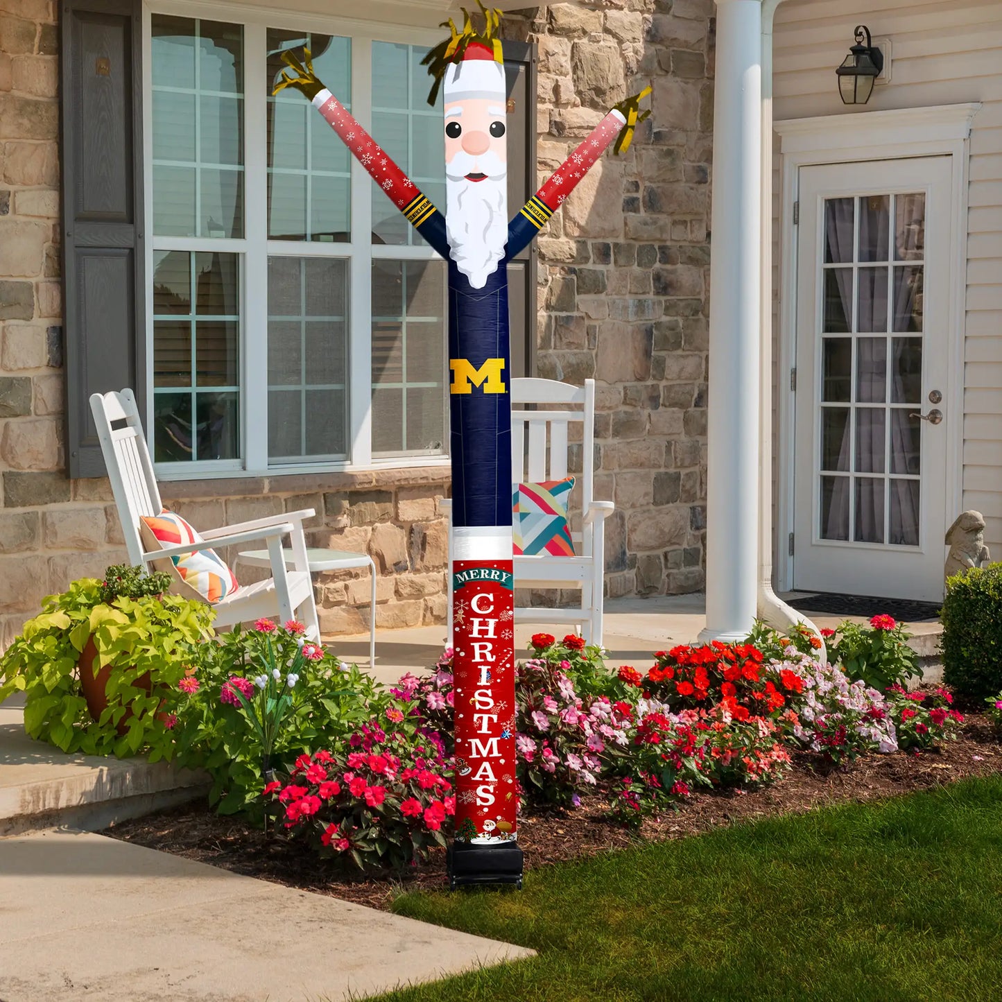 Michigan Wolverines Inflatable Festive Christmas Sports Fan Sleeve
